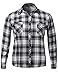Plus4u Women's Super Soft Plaid Checker Flannel Shirt Plus Size