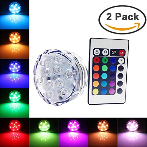 Set of 2 waterproof submersible underwater colour chang…
