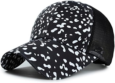 Summer Baseball Cap Mesh Golf Sun Hats Outdoor Sports Fishing Visor Hat Adjustable Plain Caps Women Men (Black)