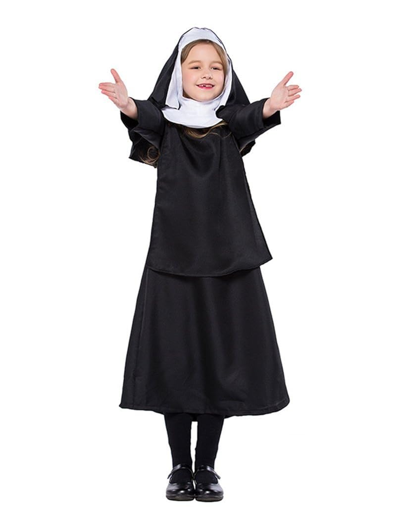 7 8 L Fit B07g48vl4w Years ブラック Girls Hx子供のnunハロウィンコスプレコスチュームドレスfor キッズコスチューム 21秋冬新作 7 8 L Fit B07g48vl4w Years ブラック Girls Hx子供のnunハロウィンコスプレコスチュームドレスfor キッズコスチューム 21秋冬新作