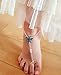 Fine Lady Something Blue Rhinestone Starfish Pearl Foot Jewelry Crystal Silver Bridal Barefoot Sandal Beach Wedding Ideas-ONE PAIR