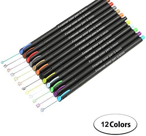 Longjet Fineliner Color Pen Set 48 Color, 12 Color Fluorescent Pen, 12 Color Flash Pen, 12 Color Pastel Pen, 12 Color Metal Pen (12 color)