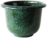 Round Glazetone Planter, Moss, 12-Inch