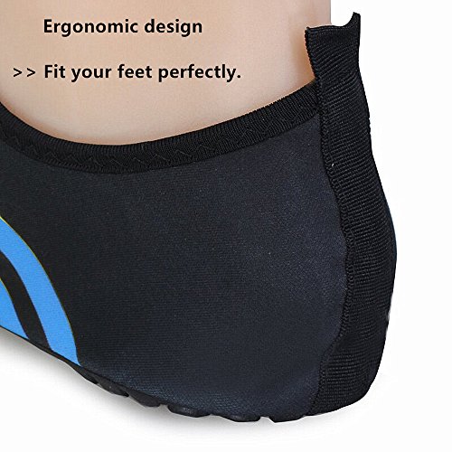 Cevinee™ (Update Version) Slip-on Water Shoes, Anti-slip Aqua Socks, Breathable Beach Swim Surf Yoga Outdoor Soft Shoes - Blue Stripe XXL - Thumbnail 3