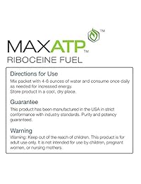 Max ATP, riboceine Combustible, 30 paquetes (0.24 onza), 30 Porciones