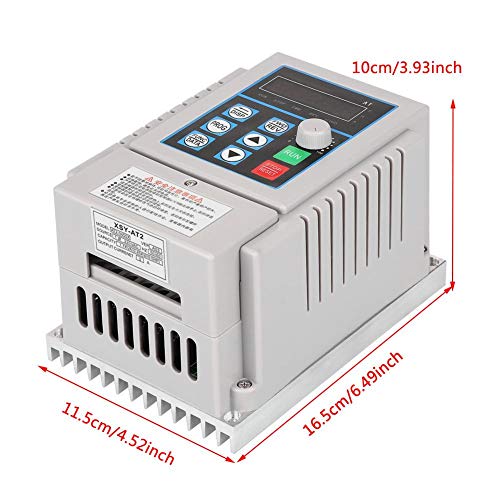Variable Frequency Drive 220VAC VFD Speed Controller for Single-Phase 0.45kW AC Motor
