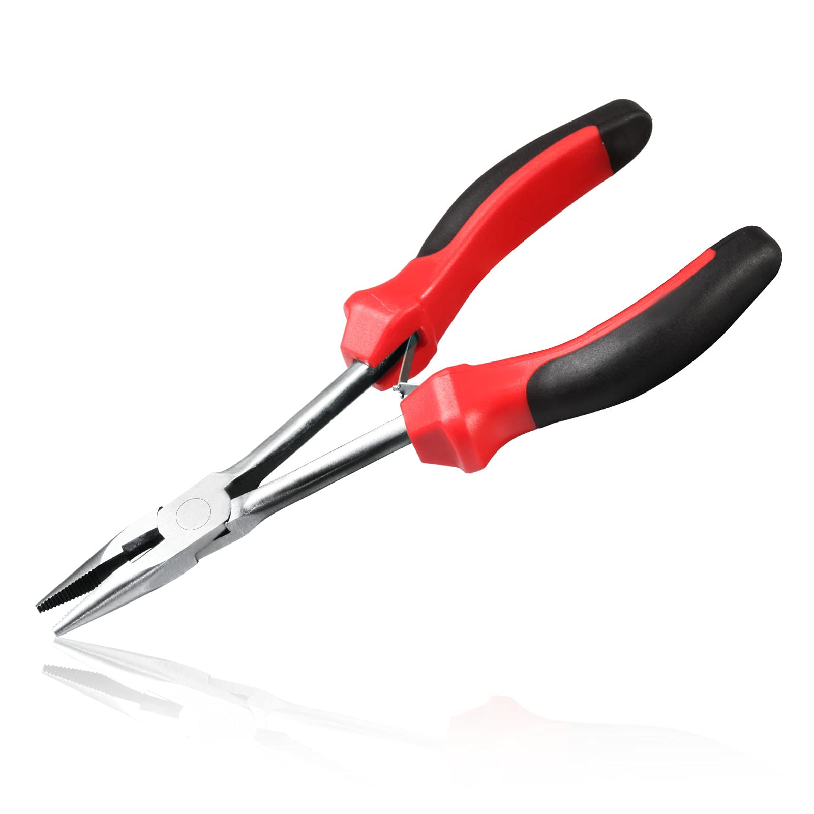 LEONTOOL 6.5 Inches Long Nose Pliers Mini Long Reach Needle Nose Pliers Chain Nose Pliers Jewelry Making Pliers with Cutter Wire Cutters for Crafting Bending Wire PCB Board Working in Tight Areas