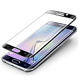 Galaxy S6 Edge Screen Protector,iAlegant S6 Edge Tempered Glass Full Coverage Premium Protection High Definition 3D Curved Film for Samsung Galaxy S6 Edge (S6 edge Black)