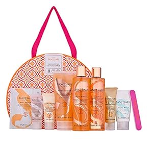 Sanctuary Spa Gift Set, Signature Showstopper Gift for Women with Shower Gel, Body Scrub, Body Lotion, Bubble Bath, Face Wash, Hand Cream and Foot Cream, Gifts for Her, Pamper Gift Set for Women