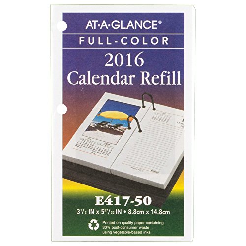 AT-A-GLANCE Daily Desk Calendar 2016 Refill, Photographic, 12 Months, 3.5 x 6 Inch Page Size (E41750)