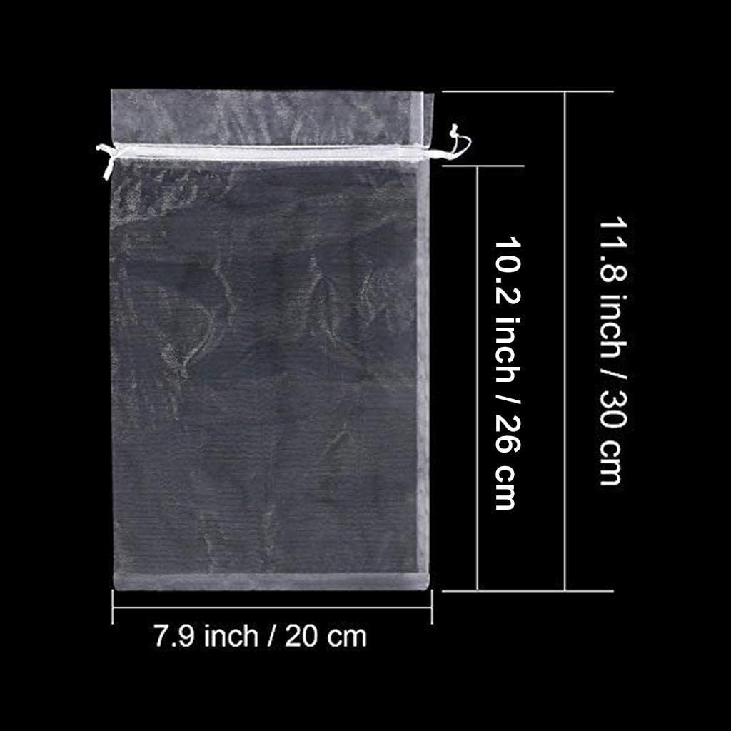 Sunnysam Pack of 50 Organza Gift Bags, 20 x 30 cm/7.9 x 11.8 Inches, Jewellery Drawstring Bags for Birthday and Wedding Party - Image 3