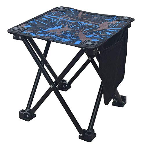 MEHO Folding Camping Stool Small Portable Camp Chair for Fishing Hiking Gardening Beach with Carry Bag