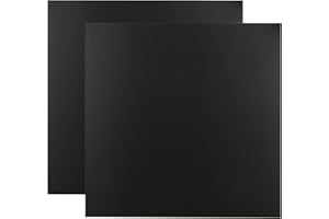 ZOFORTY 2 Pack 5052 Aluminum Sheet Metal 12 x 12 x 1/32 (0.04”) Inch Black Anodized Aluminum Sheet 1MM Thin Aluminum Plates Engraving Blanks for Laser Engraving, Crafting, Decoration