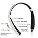 Bluetooth Headset, FKANT V4.1 Bluetooth Headphones Wireless Stereo Foldable Neckband Earphones with Retractable Earbuds for iPhone Samsung HTC Smartphones, White