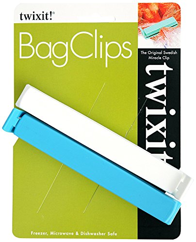Click Here to See More Images Twixit! Linden Sweden Bag Clips, White/Lime/Turquoise/Cobalt, Set of 2 Super