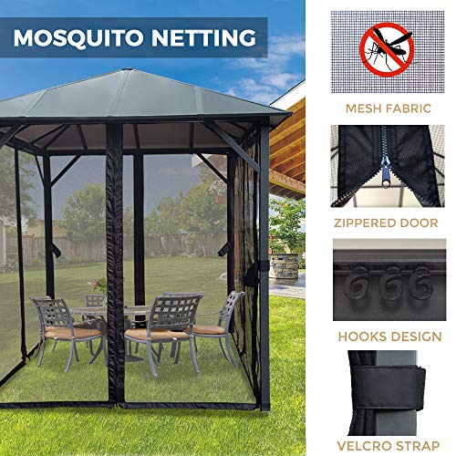 ASTEROUTDOOR 8x8 Outdoor Insulated Hardtop Gazebo For Patios, Aluminum