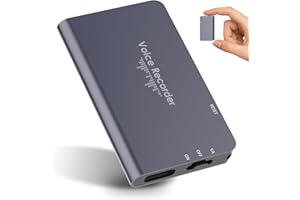 RGJZKGN 64GB Magnetic Voice Activated Recorder - 768 Hours Recording Capacity, 40 Hours Continuous Recording Device, Noise Reduction, Rechargeable, Digital Audio Recorder for Interviews Lectures Meetings