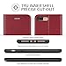 TUCCH iPhone 8 Plus Wallet Case, iPhone 7 Plus Case [Card Slot] Leather Flip Wallet Phone Case for iPhone 8 Plus / 7 Plus (5.5 Inch), Red