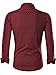 Neleus Men's Long Sleeve Button Down Shirts,022# Burgundy & Red,Medium