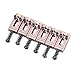 Alomejor Guitar Saddle Bridge Set 6PCS Metal Roller Bridge Repair Parts for Tele 6 String Guitar Replacement Use(Red Copper)thumb 1