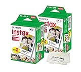 Fujifilm INSTAX Mini Instant Film 4 Pack 40 SHEETS (White) For Fujifilm Mini 8 & Mini 9 Cameras