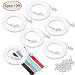 Relper-Lineso 6 Pack Cat 6 Ethernet Cable 10ft White - Flat Internet Network LAN Patch Cords - Solid Cat6 High Speed Computer Wire with Clips& Cable Ties Rj45 Connectors - 10 feet (10FT 6 Pack White) primary