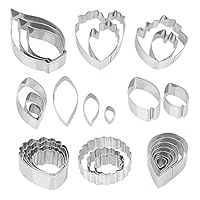 Ogori 26 Pcs Stainless Steel Flower Cookie Cutters Set,Fantastic Cake Decorating Kit, Fondant Cutter Cake DIY Tools,Best Modelling Tools For Holiday Party Wedding And Birthday