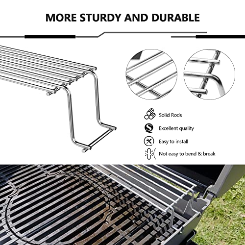 Unidanho 69866 Stainless Steel Warming Rack for Weber Weber Spirit E210 S210 E220 S220 with Up Front Controls (2013 - Newer)