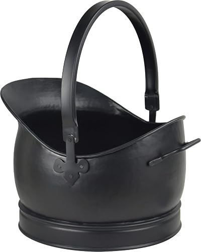 Sterling Ventures Steel Sallet Coal Bucket Scuttle Hod Antique Style Large