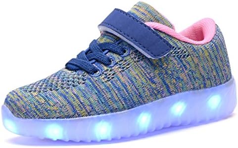 Umbale LED Light Up Shoes for Unisex Children Colorful Flashing Sneakers (Toddler/Kids) (5 M US Toddler, Purple)