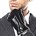 Luxury Men's Touchscreen Texting Winter Italian Nappa Leather Dress Driving Gloves (Cashmere or Wool Lining) (8.5 ( US Standard Size ) New, Black (Cashmere Lining ))