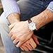 BUREI Men's Sports Chronograph Watch Stainless Steel Analog Quartz Stopwatchwith Brown Leather