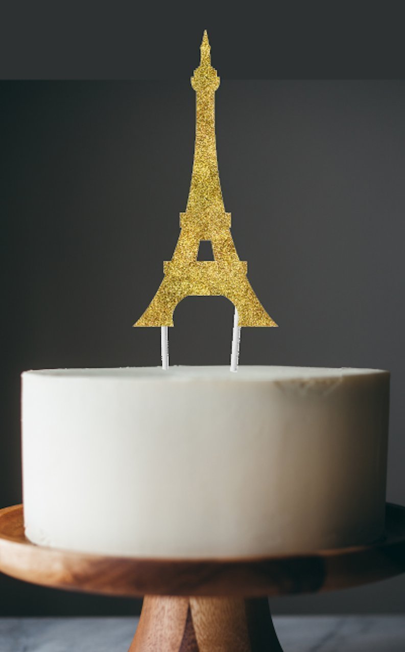 Paris Birthday Cake Topper Eiffel Tower Cake Topper Stationery Party Supplies Handmade Products Inningsbreak Com