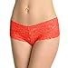 Angelina 2-Pair-Pack Sexy Lace Crotch-less Cheeky G3252 Small, 2-Pair-Pack Cheeky Red and Black