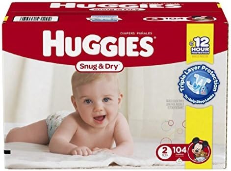 Huggies Snug and Dry Diapers, Size 2, 104 Count New!!! by GravityMyStore