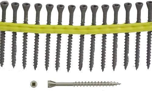 Quik Drive DTHQ3S Trim Head Screw for Deck and Dock 3-Inch with Quik Guard Corrosion Protection
