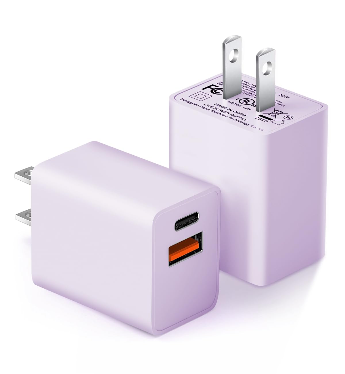 Photo 1 of [2 Pack] USB C Wall Charger Block, Weganyt 20W Dual Port Type C Fast Charging Block for Apple Watch Series 8, Wall Charger Plug Adapter Charger Cube Compatible with iPhone 15 Pro Max/15 Plus/14, iPad