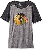 NHL Chicago Blackhawks Women's '47 Empire Tee, Vintage Grey, Medium
