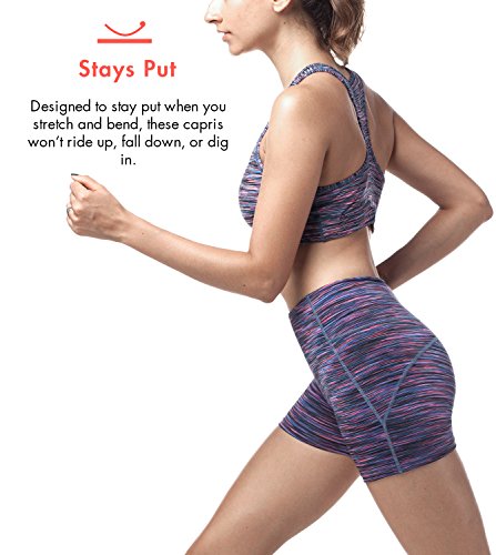 image for Lapasa Women's Workout Shorts Tummy Control Running Bike Yoga Hidden P