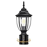 Lamomo Motion Sensor Outdoor Post Lights, Dusk to