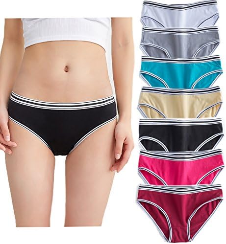 YaoKing Women's Underwear Cotton Bikini Panties Hipster Panty Comfy Briefs Pack of 7