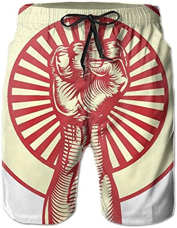 Mens Vintage A Powerful Fist Board Shorts