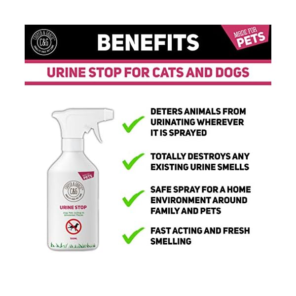 CG-Pets-Urine-Stop-Spray-for-Cat-and-Dog-Repellent-Stop-Cats-and-Dogs-Repeat-Marking-Indoors-and-Outdoors-100-Natural-Enzyme-Urine-Destroyer-500-ML C&G Pets Urine Stop Spray for Cat and Dog Repellent | Stop Cats and Dogs Repeat Marking Indoors and Outdoors | 100…