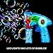 Bubble Machine Bubble Gun Shooter - 3 Pack Bubble Toy Blaster Blower for kids, Toddlers, Indoor and Outdoor with LED Flashing Lights, Sound-Free, No Batteries Needed ( 6 Pack Bubble solution Refill)