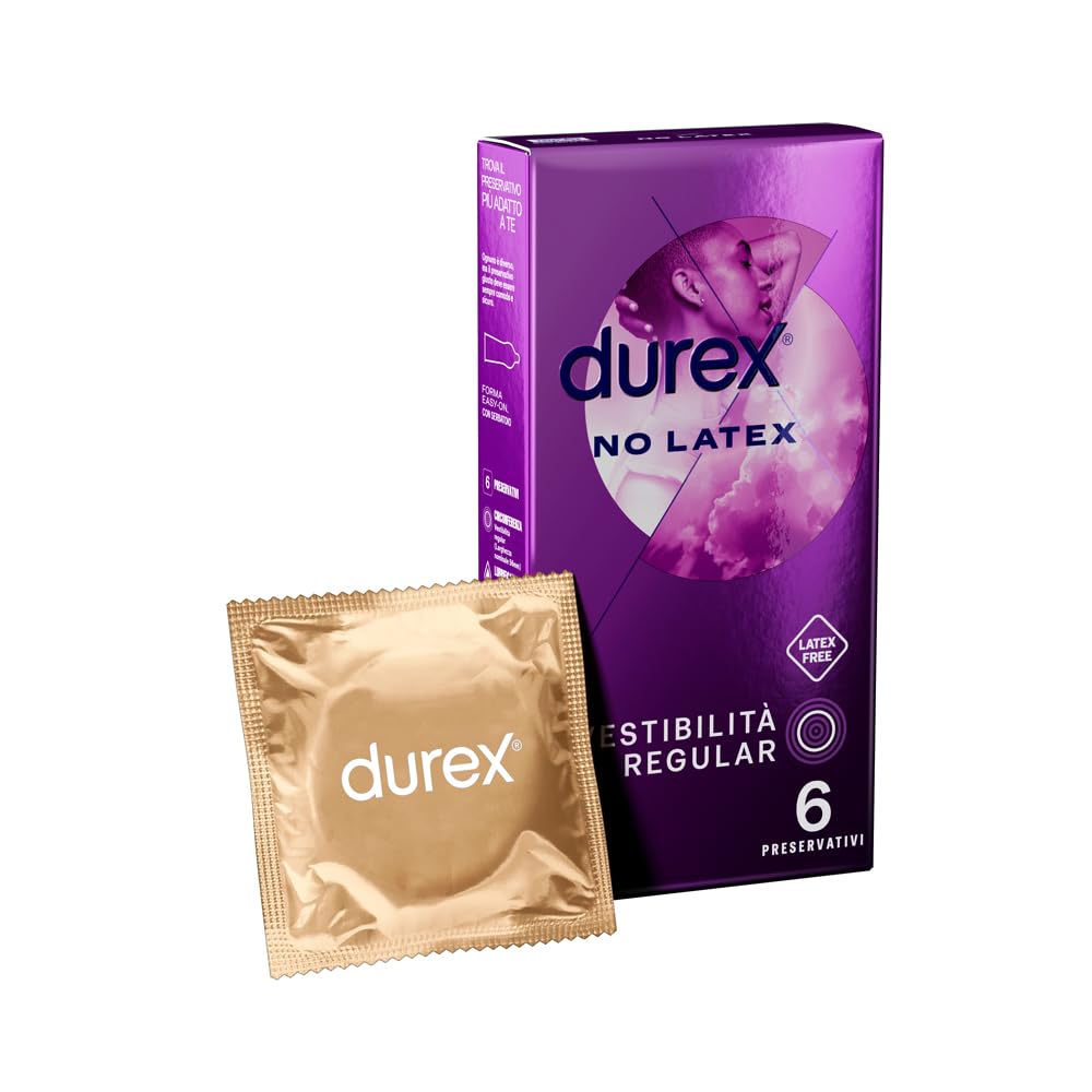Durex No Latex Condoms Without Latex, 6 Condoms