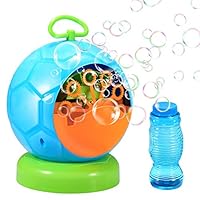 Geekper 06 Bubble Machine Automatic Blower Durable Maker with 1 Bottles of Solution Refill Over 500 Colorful Per Min Use, Green