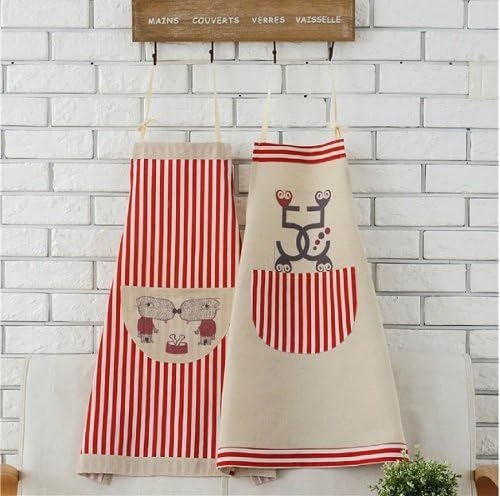 NiceGo Apron For Women with Cute Pockets, Fashion Cooking Kitchen Aprons for Cooking, 2 Pink Aprons in One Package
