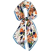 JERLA Mulberry Silk Like Head Scarf Hair band Ribbon Women's Fashion Neck Satin Scarfs for Bag Hair handbag Scarves