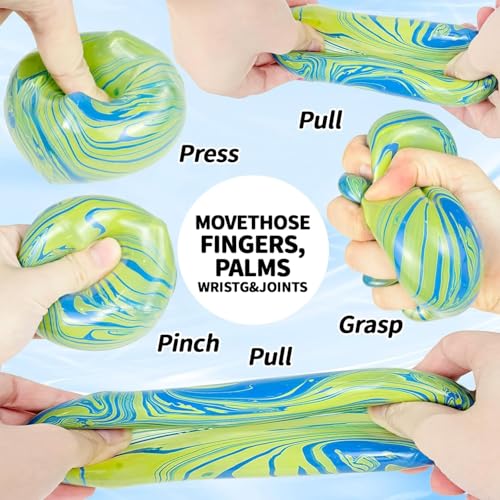 SLEEPHEAD®Stress Cube Squishy Toys, Slow Rebound Squishy Fidget Toy for Adults, Unique Swirling Color Mixing, Slow Rising Sensory Toys for Anxiety Stress Relief (Green)