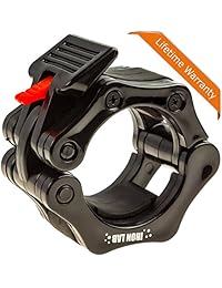 Iron Lab Olympic Barbell Collar Pair of 2" Inch Pro ABS Locking Set of 2 Black Clamps Perfect for Pro Crossfit Strong Lifts and Olympic Training Professional Quality